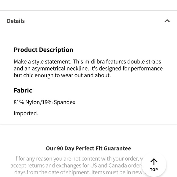 Fabletics Asymmetrical Double Strap Midi Bra Size 1x - Picture 9 of 9